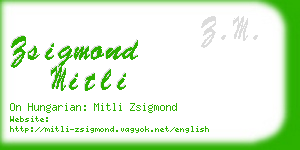 zsigmond mitli business card